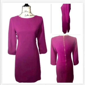 Eliza J Fuchsia Long Sleeve Dress